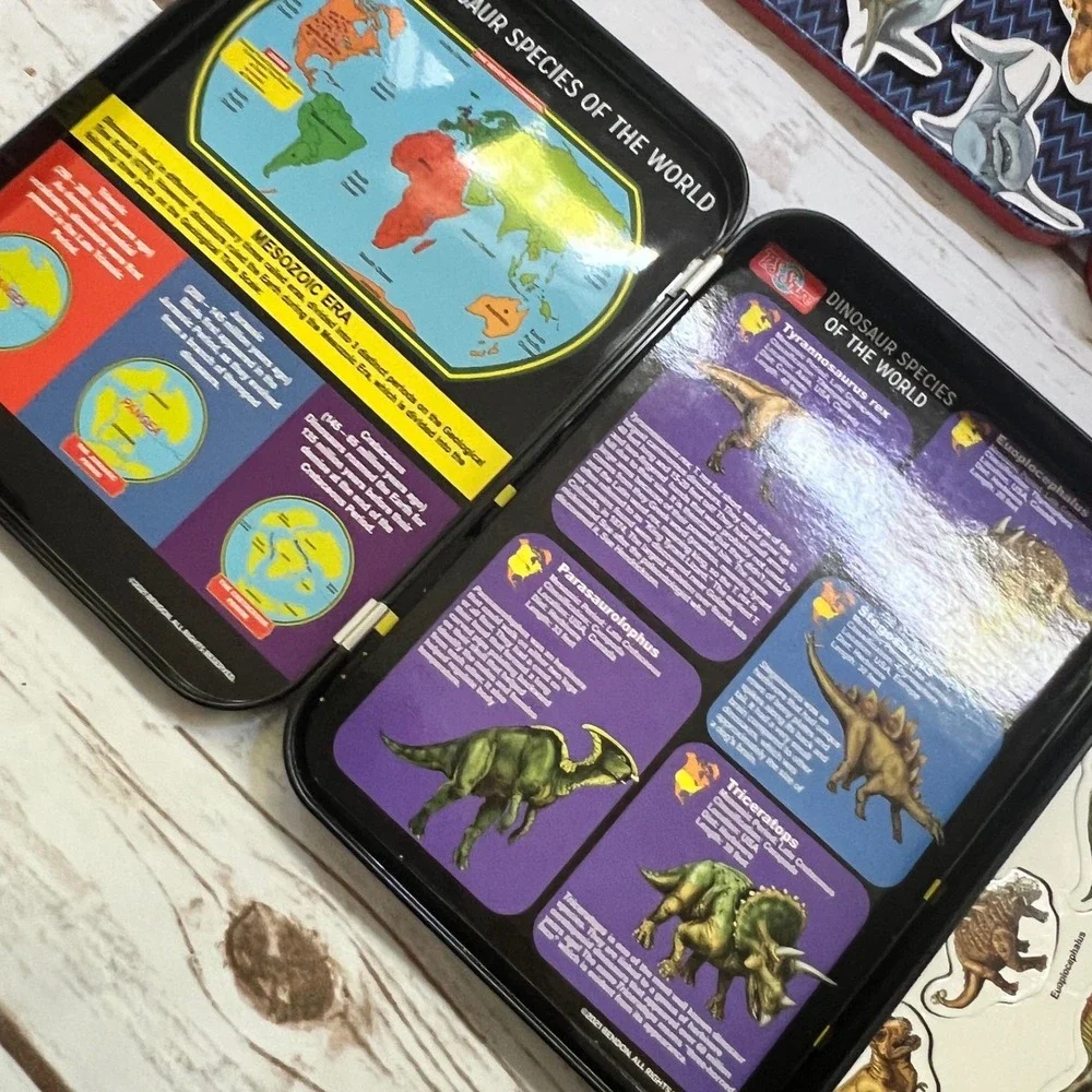 T.S. Shure Magnetic Learning Tins Sharks and Dinosaurs STEM Travel Set 2pc OS